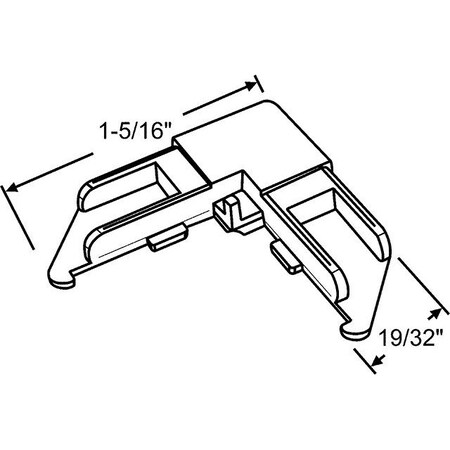 Strybuc Corner Key Plastic Almond 90-436AD